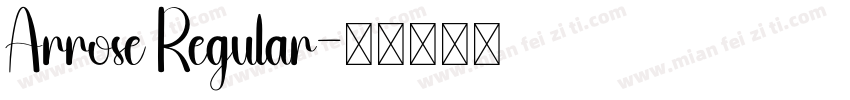 Arrose Regular字体转换